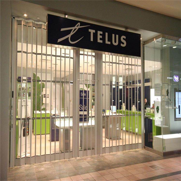 洗车房商场店铺展厅机场卖场铝合金推拉折叠门可安地轨