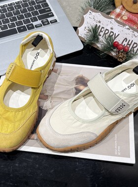 IG~春季新款磨砂贴圆头浅口舒适平A底休闲透气学院风德训鞋G757-2