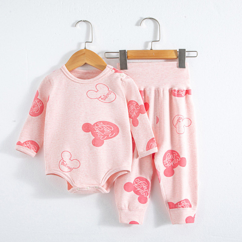 婴儿包屁衣裤子套装秋冬季加厚两连身衣/爬服/哈衣