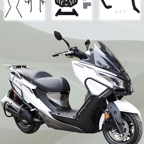 适用新款光阳CT250防摔杠护杠24款前后碳钢保险杠货架改装配件