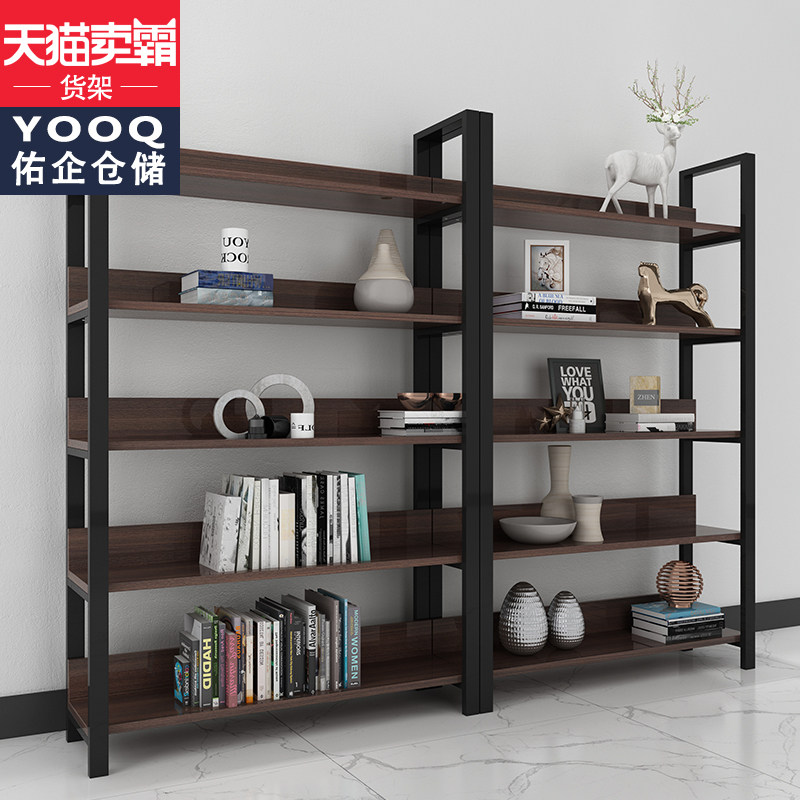 钢木货架置物架多层家用超市陈列架展示柜多功能展示架陈列柜货柜