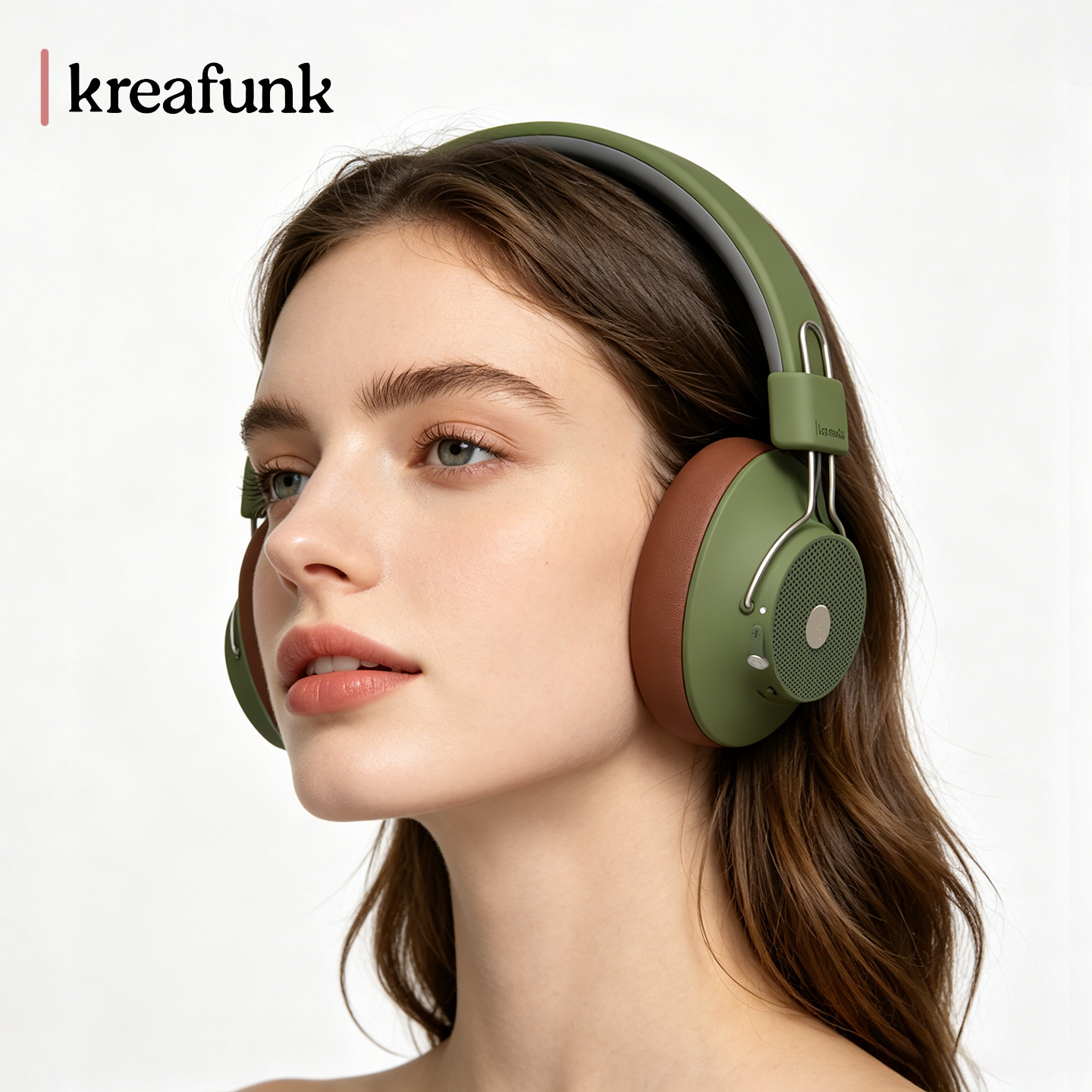 张碧晨机场同款耳机丹麦kreafunk aBEAT-Qi 戴式蓝