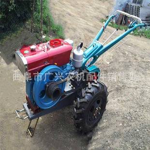 柴油单缸手扶拖拉机水田旱地耕地机12/15马力起垄开沟犁地机