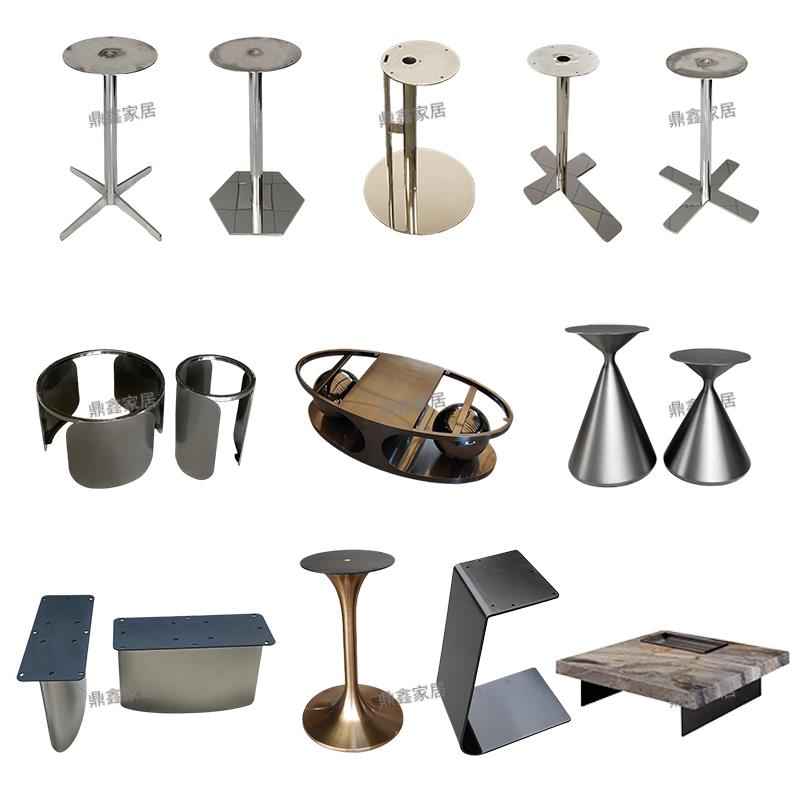 6R不锈钢奢石茶几架子腿桌子脚架大理石边几岩板小角几支撑架子底