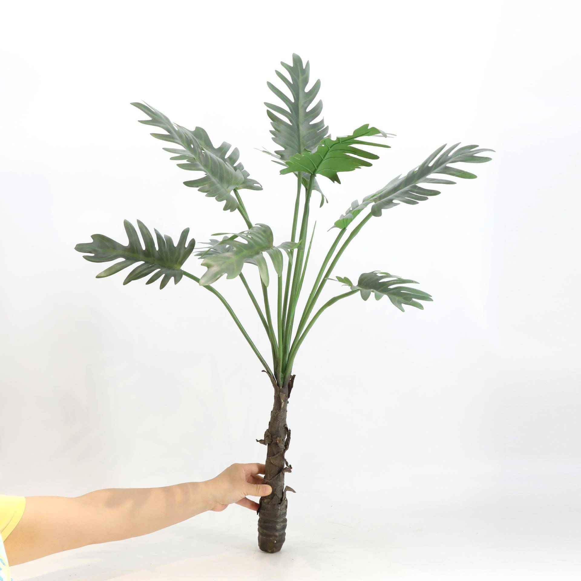 仿真龟背树造景装饰龟背叶假树跨境货源家居植物散尾葵