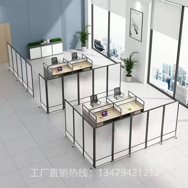 磨砂亚克力活动挡板折叠推拉屏风墙办公室透明屏风隔断可移动车间