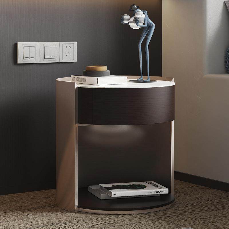 JHD015意式床头柜圆形设计师家用收纳置物柜烤漆简约岩板床边柜整,玩具/童车/益智/积木/模型,其它,淘宝优惠券,粉丝福利购,淘宝优惠卷