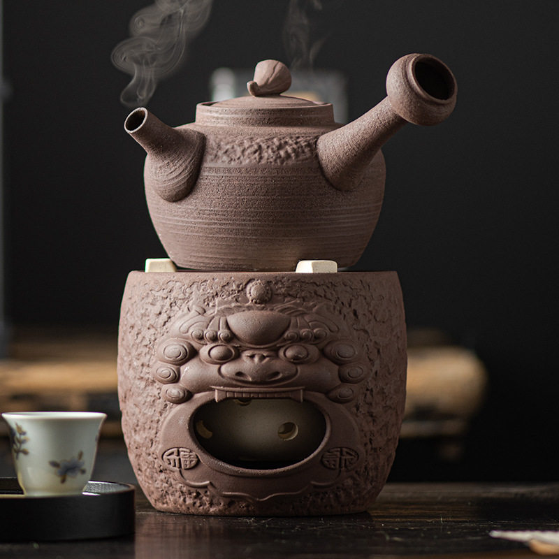 围炉炭火煮茶壶罐罐茶大容量烤茶罐日式复古网红户外露营泡茶装备