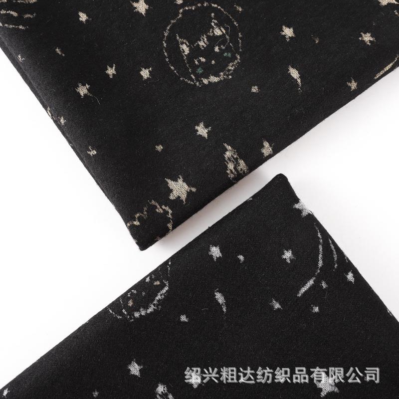 2毛025秋冬新款BVZ黏胶羊大衣涤面料时装大衣纶呢针织毛呢布料