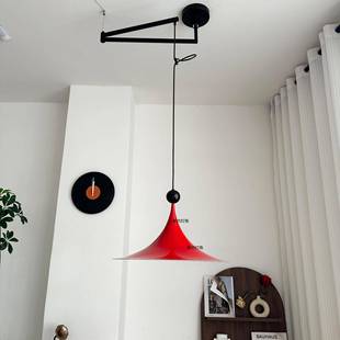 小丑吊灯法式 奶油风餐厅吊灯现代简约中古风喇叭灯复古岛台吊灯