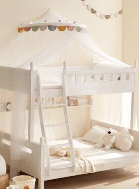母ll儿童蚊帐上铺子床双层学下生高床梯形家用免一bbf35887体低式