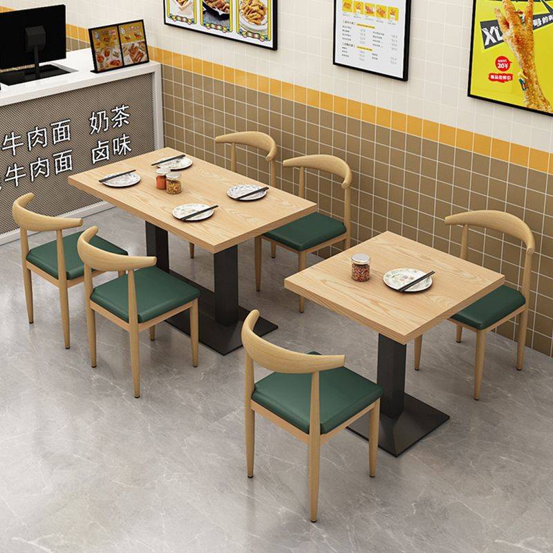 小吃面馆食堂餐桌椅商用早餐快餐桌椅组合厂家 舒适休闲餐桌椅