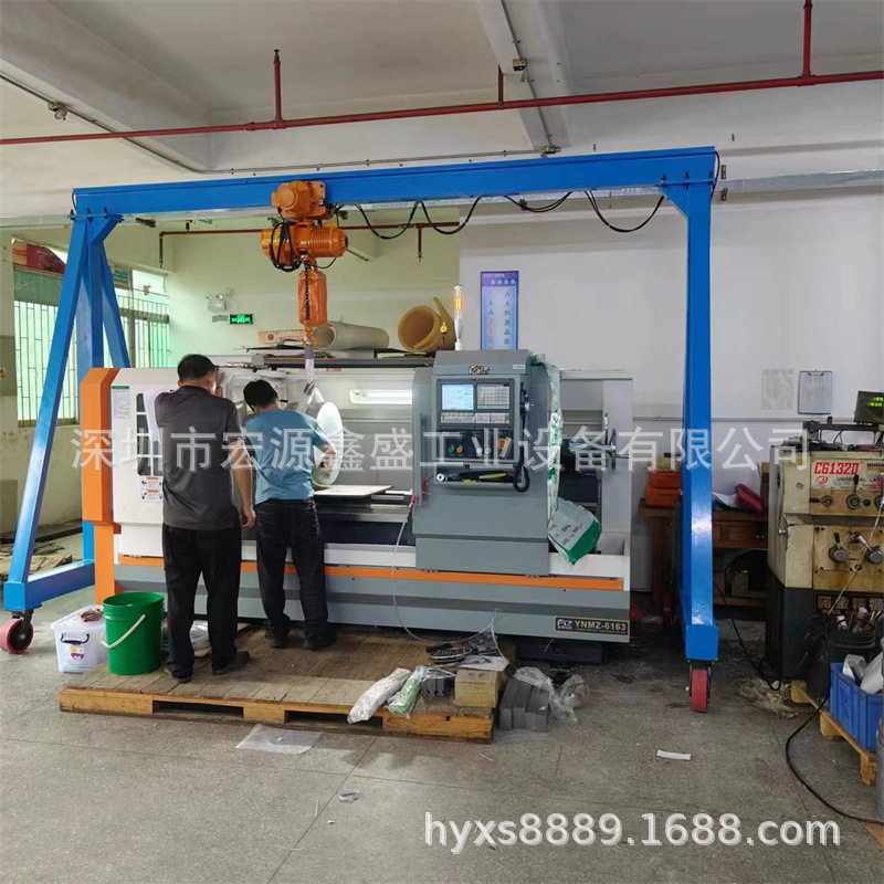 小型移动无轨万向龙门架手推拆卸起重吊架1吨2吨升降小型龙门吊架