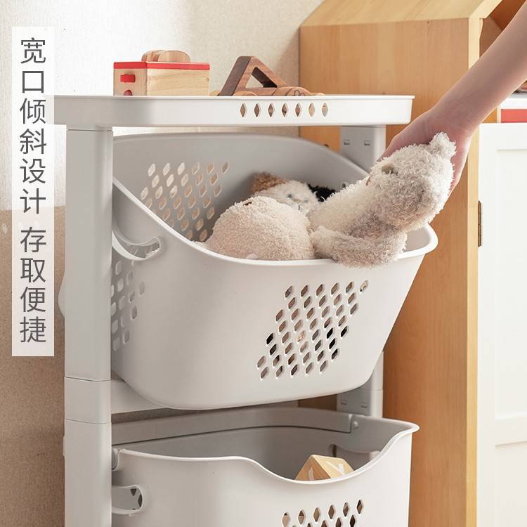 儿童玩具收纳筐小推车置物架家用落地多功能宝宝玩偶整理储物架新