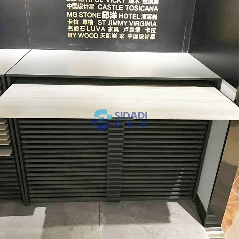 多功能瓷砖展示架抽屉式600800地砖展示架可移动木地板展示柜立式