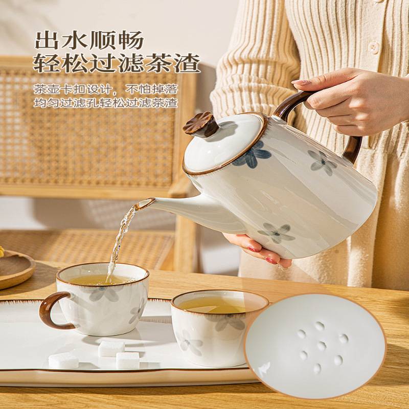 2025新款高颜值茶壶凉水壶茶具耐高温陶瓷大容量水具套装家用客厅