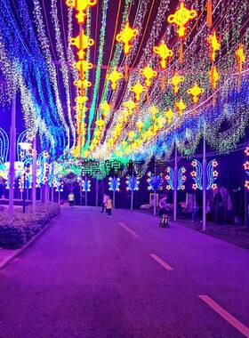 LED图案造型灯节日平面星星中国节灯杆造型灯灯光节装饰灯