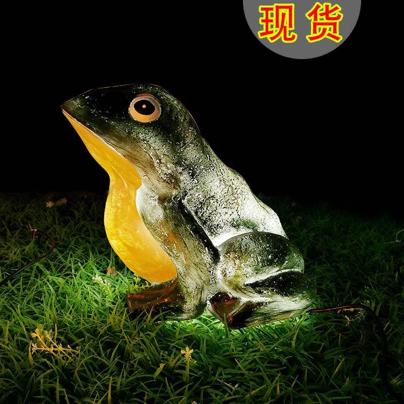 led动物造型灯卡通动物灯太阳能庭院灯园林亮化小品灯树脂青蛙灯
