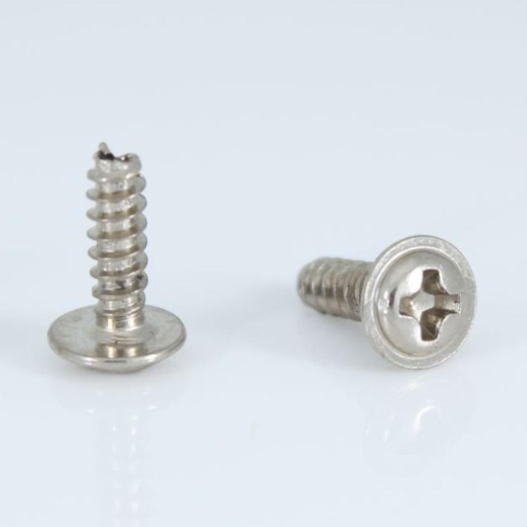 现货PWT3*10*7铁镀镍十字盘头带垫自攻螺丝介子割尾铣尾