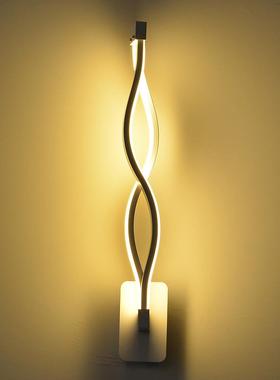 16WLED壁灯卧室床头装饰酒店客房走廊装饰照明波浪状铝材