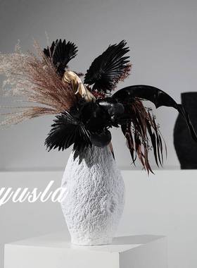 法式复古客厅茶几插干花瓶餐厅花器样板间玄关柜酒店别墅摆件软装