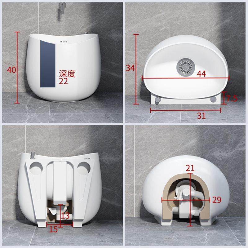 W*家用小号蛋形挂墙式墙排洗拖把池阳台卫生间大号户外拖布池,家装主材,拖把池,淘宝优惠券,粉丝福利购,淘宝优惠卷