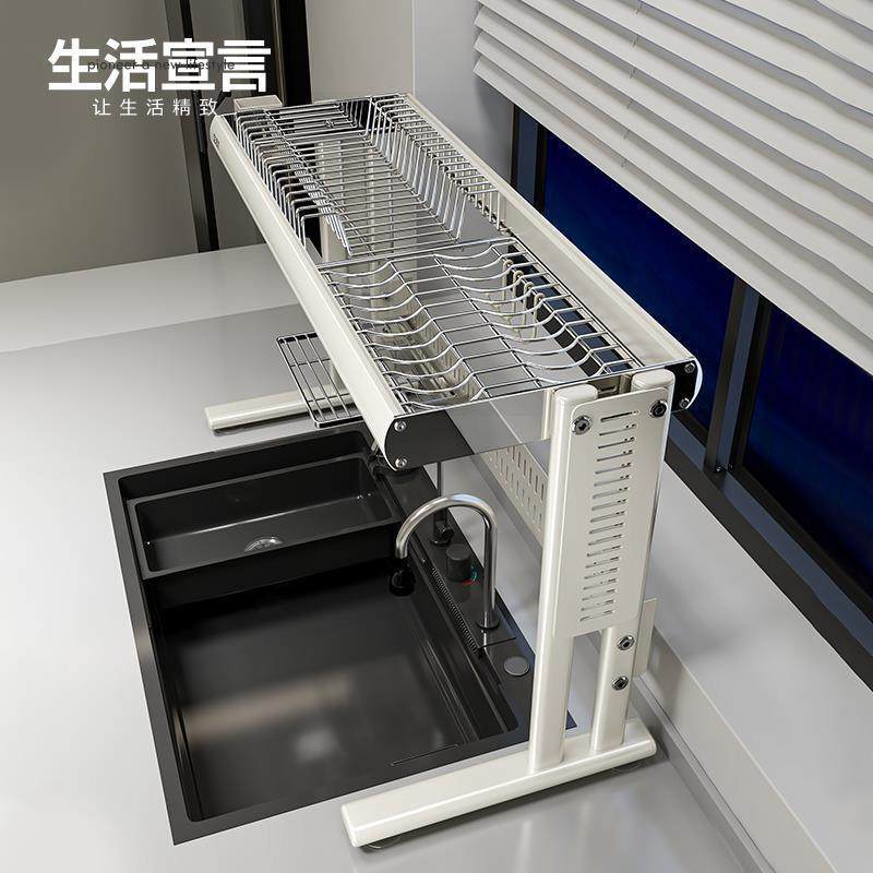 生活宣言不锈钢厨房水槽置物架碗碟收纳架水池碗盘洗碗槽沥水架子,厨房/烹饪用具,抹布架/厨房清洁收纳架,淘宝优惠券,粉丝福利购,淘宝优惠卷