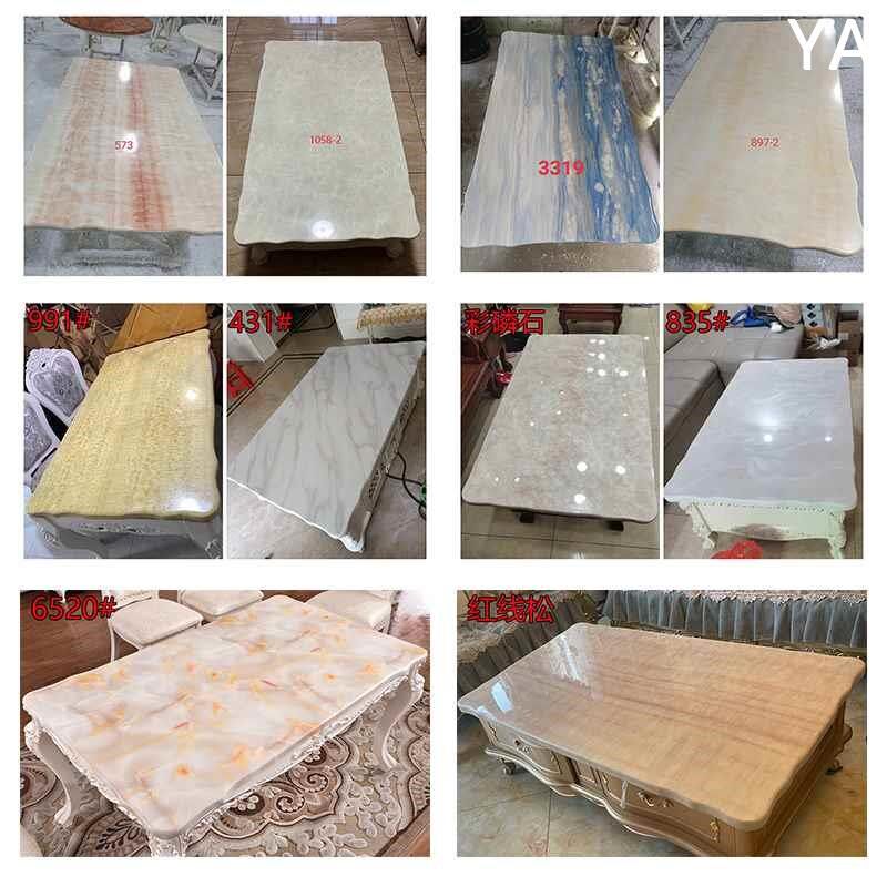 大理石台面定做功夫茶几电视柜台A面板圆形正长大方形理石台面新