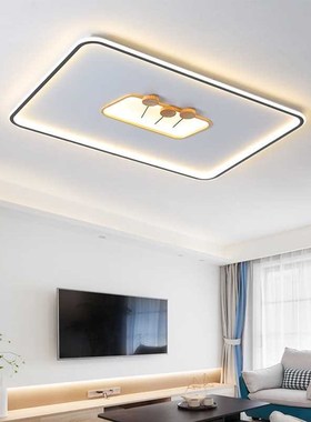 北欧超薄LED吸顶灯 现代简约侧发光护眼卧室客厅过道阳台灯饰灯具
