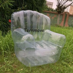 充气透明椅咖啡厅拍照沙发加厚椅子F客厅会客透明单人凳子摄影摆