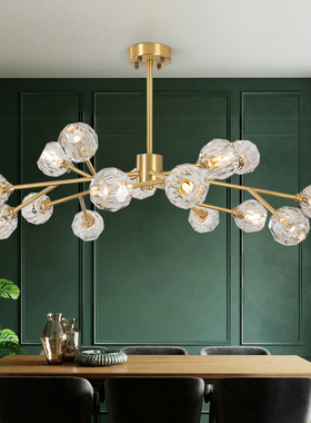 北欧后现代轻奢水晶吊灯创意个性大气客厅餐厅卧室灯高档简欧灯具