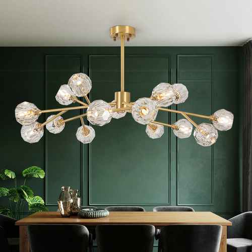 北欧后现代轻奢水晶吊灯创意个性大气客厅餐厅卧室灯高档简欧灯具