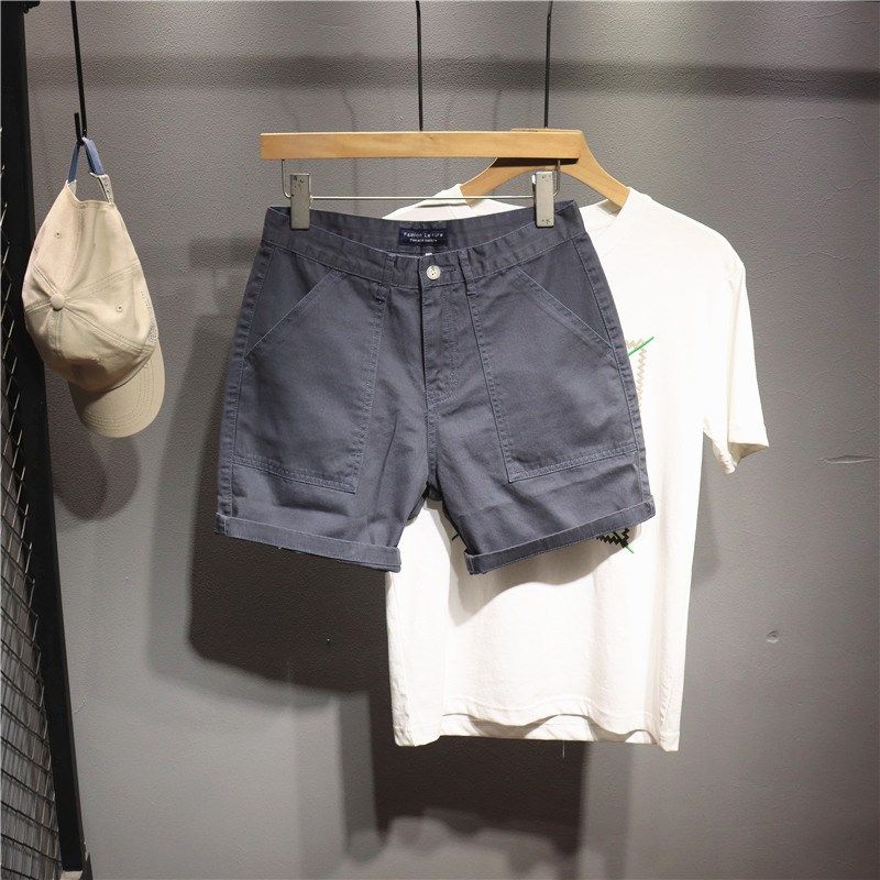 毒类美式潮牌工装四分裤男时尚设计感简约百搭短裤夏季休闲大裤衩,男装,短裤,淘宝优惠券,粉丝福利购,淘宝优惠卷