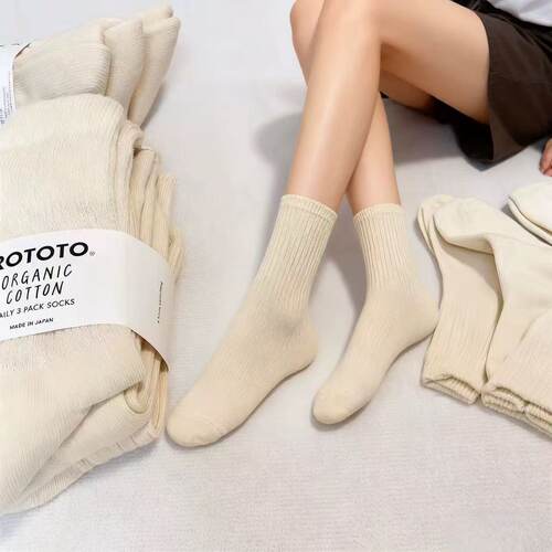 ROTOTO纯棉加厚毛巾底运动袜