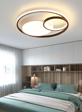 110V-220超薄LED吸顶灯圆z形客厅灯北欧现代卧室灯书房创意2020款