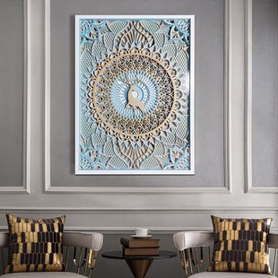 叠雕创意送礼艺术装置立体壁饰z客厅入户玄关墙面装饰挂件北欧墙