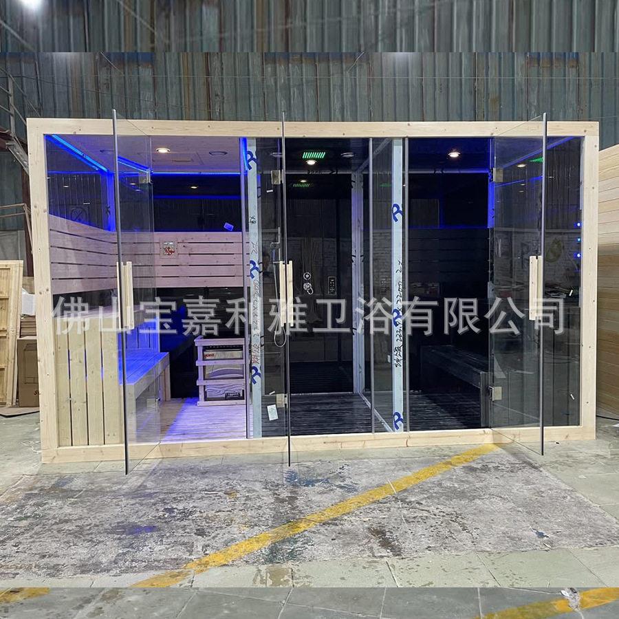 佛山厂家别墅豪宅大房体干湿蒸一体蒸汽浴房三合一干湿分离淋浴房