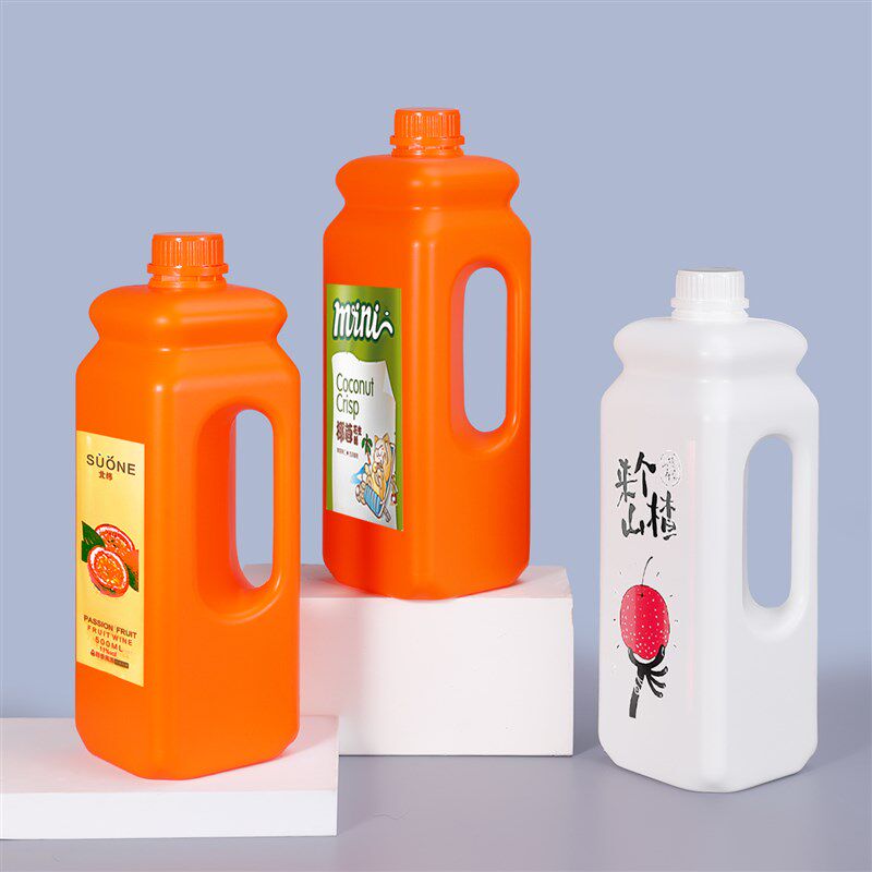 食品级果酱瓶商用奶茶店专用小塑料瓶果汁分装瓶包装瓶空瓶1L2升