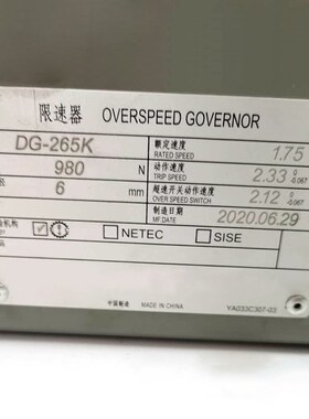 电梯限速器DG-266T 267 265Y 262 275K 265 272 ZDGZ-204 2 5