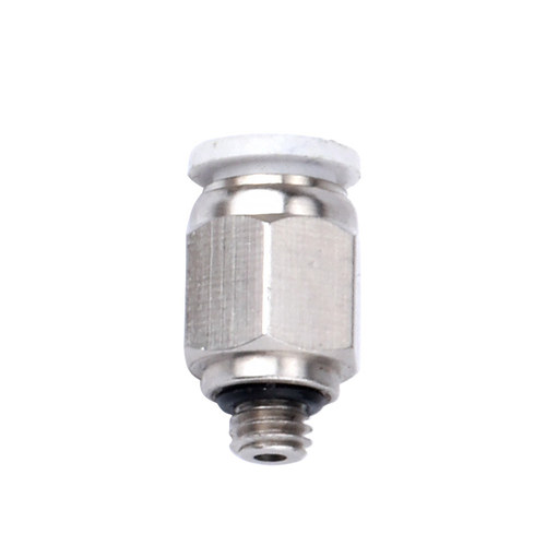 气动快速微型迷你气管快插PC4-M3/M4/M5/M6m螺纹直通白色气管接头