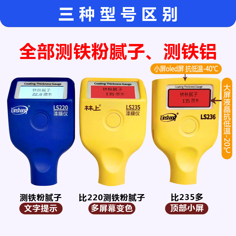 林上漆膜仪涂层测厚仪二手车漆面检测铁基铝基漆膜测厚仪铁粉批土