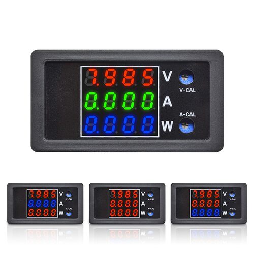 直流电压电流表数显双显LED4位高精度数字功率电表头10A DC0-100V