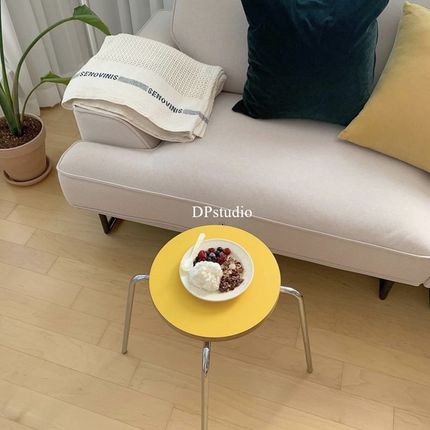 DPstudio彩色圆凳边几可重叠餐椅休闲凳简约博主梳妆凳实木蚂蚁椅