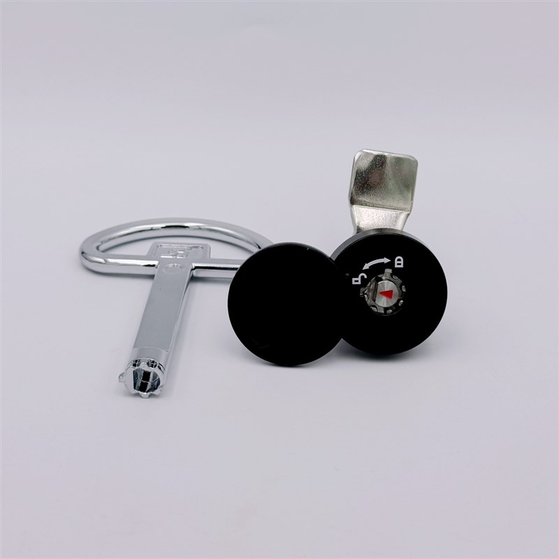 生久柜锁门锁MS758-5-Z高耐盐雾黑色MS758Z2CE04001梅花型户外锁