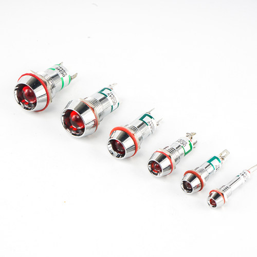 LED金属指示灯6/8/10/12mm双色灯3V6V12V24v防水电源信号灯220V红