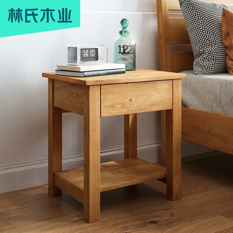 北欧卧室迷你实木家具床头柜简约现代小边柜床头窄柜LS046/LS003