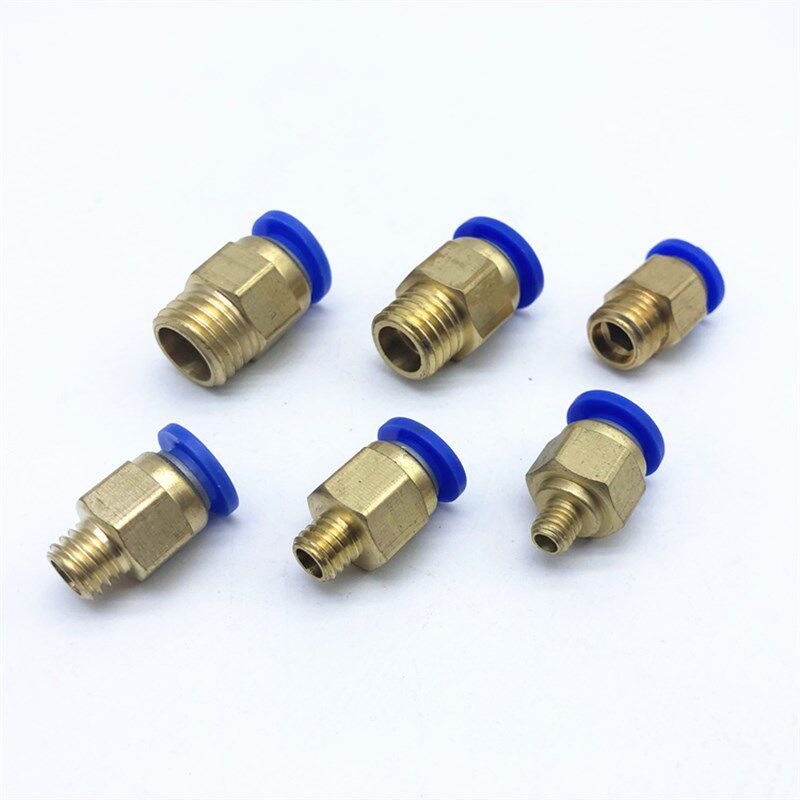 模具气动快速接头公制螺纹粗牙气管PC4/6-M5PC8-M6/M8/M10M12M16