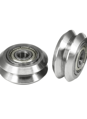 3D打印机配件 Openbuilds V型不锈钢滑轮 5mm内孔 金属双V轮