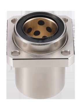 嵌入式方法兰石墨铜套外钢内铜无油衬套固定座组LMKP10/LMKP16LUU