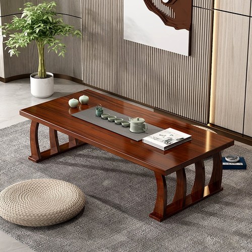 简约现代简易飘窗阳台茶桌榻榻米极简实木茶几长方形日式炕几矮桌